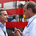 Carlos Sainz (ESP) and Markku Alen (FIN). Formula One World Championship, Rd13, Italian Grand Prix, Monza, Italy, Practice, Friday, 5 September 2014 © Sutton Images. No reproduction without permission