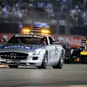 Sebastian Vettel (GER) Red Bull Racing RB9 follows the Safety Car. Formula One World Championship, Rd13, Singapore Grand Prix, Race, Marina Bay Street Circuit, Singapore, Sunday, 22 September 2013 © Sutton Images. No reproduction without permission