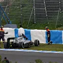 Kevin Magnussen (DEN) McLaren MP4-29 spins. Formula One Testing, Jerez, Spain, Day Four, Friday, 31 January 2014 © Sutton Images. No reproduction without permission