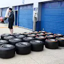 Pirelli tyres. Formula One Testing Preparations, Jerez, Spain, Monday, 27 January 2014. © Sutton Images