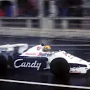 Ayrton Senna(BRA) driving the Hart-powered Toleman to second place in the 1984 Monaco Grand Prix. © Sutton Images