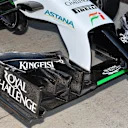 Force India VJM07 nose and front wing detail. Formula One Testing, Jerez, Spain, Day One, Tuesday, 28 January 2014. © Sutton Images