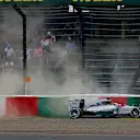 Lewis Hamilton (GBR) Mercedes AMG F1 W05 crashes in FP3. Formula One World Championship, Rd15, Japanese Grand Prix, Qualifying, Suzuka, Japan, Saturday, 4 October 2014