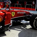 Kimi Raikkonen (FIN) Ferrari F14 T leaves the pit garage. Formula One World Championship, Rd16, Russian Grand Prix, Practice, Sochi Autodrom, Sochi, Krasnodar Krai, Russia, Friday, 10 October 2014