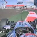 McLaren's Kevin Magnussen runs wide and off track at Turn 2 © FOWC Ltd