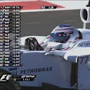 With less than two minutes remaining in FP3, Valtteri Bottas lifts Williams into second in the timesheet © FOWC Ltd