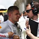 Kevin Magnussen (DEN) McLaren on the grid. Formula One World Championship, Rd18, Brazilian Grand Prix, Race, Sao Paulo, Brazil, Sunday, 9 November 2014