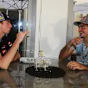 (L to R): Max Verstappen (NDL) Scuderia Toro Rosso and Carlos Sainz Jr (ESP). Formula One World Championship, Rd19, Abu Dhabi Grand Prix, Race, Yas Marina Circuit, Abu Dhabi, UAE, Sunday, 23 November 2014