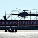 Jean-Eric Vergne (FRA) Scuderia Toro Rosso STR9 and helicopter. Formula One World Championship, Rd17, United States Grand Prix, Qualifying, Austin, Texas, USA, Saturday, 1 November 2014