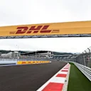 Track view and DHL signage. Formula One World Championship, Rd16, Russian Grand Prix, Preparations, Sochi Autodrom, Sochi, Krasnodar Krai, Russia, Wedensday, 8 October 2014