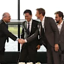 McLaren 2015 driver announcement - Ron Dennis, Arai-San, Fernando Alonso, Jenson Button © McLaren