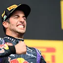 Race winner Daniel Ricciardo (AUS) Red Bull Racing celebrates on the podium. Formula One World Championship, Rd11, Hungarian Grand Prix, Race Day, Hungaroring, Hungary. Sunday, 27 July 2014. © Sutton Images