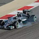 Nico Rosberg (GER) Mercedes AMG F1 W05 locks up. Formula One Testing, Day Two, Bahrain International Circuit, Sakhir, Bahrain, Thursday, 20 February 2014© Sutton Images. No reproduction without permission