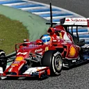 Fernando Alonso (ESP) Ferrari F14 T with aero paint on front suspension. Formula One Testing, Jerez, Spain, Day Three, Thursday, 30 January 2014 © Sutton Images. No reproduction without permission
