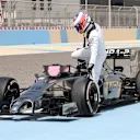 Jenson Button (GBR) McLaren MP4-29 stops on track. Formula One Testing, Day Two, Bahrain International Circuit, Sakhir, Bahrain, Friday, 28 February 2014 © Sutton Images. No reproduction without permission