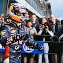 Second placed Daniel Ricciardo (AUS) Red Bull Racing celebrates in parc ferme. Formula One World Championship, Rd1, Australian Grand Prix, Race, Albert Park, Melbourne, Australia, Sunday, 16 March 2014. © Sutton Images