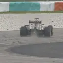 Pastor Maldonado runs wide at Turn 8 in his Lotus as he puts in the laps following an overnight engine change. © FOWC Ltd