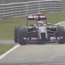 Romain Grosjean's Lotus stops out on track for the second consectutive session. © FOWC Ltd