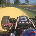 The struggling Lotus of Romain Grosjean finally takes to the track and shortly after makes a detour through the gravel © FOWC Ltd. No reproduction without permission.