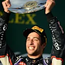 Daniel Ricciardo (AUS) Red Bull Racing celebrates on the podium. Formula One World Championship, Rd1, Australian Grand Prix, Race, Albert Park, Melbourne, Australia, Sunday, 16 March 2014. © Sutton Images