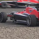 Max Chilton spins off the track and is passed by his Marussia team mate Jules Bianchi. © FOWC Ltd