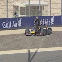 Sebastian Vettel spins his Red Bull at Turn 2 and ends up in the gravel. © FOWC Ltd