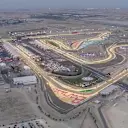 Afternoon turns to evening and the floodlights are on around the Sakhir circuit minutes before the start of practice two. © FOWC Ltd