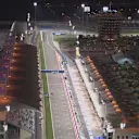  Kimi Raikkonen takes his Ferrari down the floodlit main straight to claim a short-lived tenancy of the top spot. © FOWC Ltd