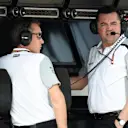 Sam Michael (AUS) McLaren Sporting Director and Eric Boullier (FRA) McLaren Racing Director. Formula One World Championship, Rd2, Malaysian Grand Prix, Practice, Sepang, Malaysia, Friday, 28 March 2014. © Sutton Images
