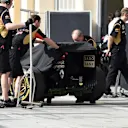 Lotus E22 in pit lane. Formula One Testing, Day Two, Bahrain International Circuit, Sakhir, Bahrain, Wednesday, 9 April 2014. © Sutton Images