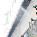 Race winner Lewis Hamilton (GBR) Mercedes AMG F1 and Daniel Ricciardo (AUS) Red Bull Racing celebrates on the podium with the champagne. Formula One World Championship, Rd5, Spanish Grand Prix, Race, Barcelona, Spain, Sunday, 11 May 2014. © Sutton Images