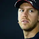 Sebastian Vettel (GER) Red Bull Racing in the Press Conference. Formula One World Championship, Rd5, Spanish Grand Prix, Preparations, Barcelona, Spain, Thursday, 8 May 2014. © Sutton Images