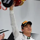 second placed Nico Rosberg (GER) Mercedes AMG F1 celebrates on the podium. Formula One World Championship, Rd4, Chinese Grand Prix, Race, Shanghai, China, Sunday, 20 April 2014. © Sutton Images