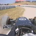 Giedo van der Garde has a worrying moment in the Sauber as he suffers a loss of brakes and only narrowly avoids the tyre wall at Turn 1. © FOWC Ltd.