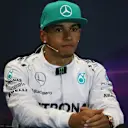 Lewis Hamilton (GBR) Mercedes AMG F1 in the Press Conference. Formula One World Championship, Rd6, Monaco Grand Prix, Qualifying, Monte-Carlo, Monaco, Saturday, 24 May 2014. © Sutton Images