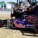 Daniil Kvyat (RUS) Scuderia Toro Rosso STR9 stops on track. Formula One Testing, Day Two, Barcelona, Spain, Wednesday, 14 May 2014. © Sutton Images