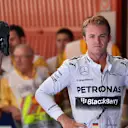 Nico Rosberg (GER) Mercedes AMG F1 in parc ferme. Formula One World Championship, Rd5, Spanish Grand Prix, Qualifying, Barcelona, Spain, Saturday, 10 May 2014. © Sutton Images