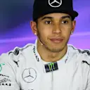 Lewis Hamilton (GBR) Mercedes AMG F1 in the Press Conference will start from pole position. Formula One World Championship, Rd5, Spanish Grand Prix, Qualifying, Barcelona, Spain, Saturday, 10 May 2014. © Sutton Images