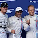 (L to R): Nico Rosberg (GER) Mercedes AMG F1, pole sitter Felipe Massa (BRA) Williams and Valtteri Bottas (FIN) Williams celebrate in parc ferme. Formula One World Championship, Rd8, Austrian Grand Prix, Qualifying, Spielberg, Austria, Saturday, 21 June 2014. © Sutton Images