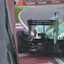 Q1 is brought to an abrupt halt as Marcus Ericsson puts his Caterham into the wall at Turn 9, bringing out the red flag. © FOWC Ltd