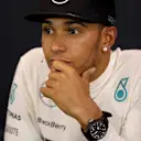 Lewis Hamilton (GBR) Mercedes AMG F1 in the Press Conference. Formula One World Championship, Rd8, Austrian Grand Prix, Race, Spielberg, Austria, Sunday, 22 June 2014. © Sutton Images