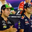 (L to R): Sergio Perez (MEX) Force India and Daniel Ricciardo (AUS) Red Bull Racing in the Press Conference. Formula One World Championship, Rd8, Austrian Grand Prix, Preparations, Spielberg, Austria, Thursday, 19 June 2014. © Sutton Images