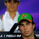 Sergio Perez (MEX) Force India in the Press Conference. Formula One World Championship, Rd11, Hungarian Grand Prix, Preparations, Hungaroring, Hungary. Thursday, 24 July 2014