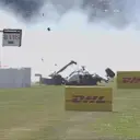 Williams' woes continue - minutes after Susie Wolff's stoppage, Felipe Massa gets a wheel on the astro turf at the exit of Stowe and spins hard into the tyre wall, bringing out the red flags. © FOWC Ltd