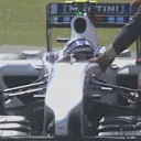 Disappointment for Williams' Susie Wolff - oil pressure trouble forces her to pull off the circuit after only 20 minutes of the session. © FOWC Ltd