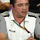 Eric Boullier (FRA) McLaren Racing Director in the Press Conference. Formula One World Championship, Rd11, Hungarian Grand Prix, Practice, Hungaroring, Hungary. Friday, 25 July 2014
