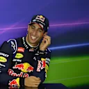 Daniel Ricciardo (AUS) Red Bull Racing in the Press Conference. Formula One World Championship, Rd9, British Grand Prix, Race Day, Silverstone, England, Sunday, 6 July 2014