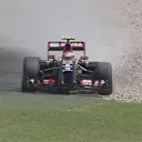 Lotus's Pastor Maldonado runs wide into the gravel at the exit of Turn 12, but no harm appears to be done. © FOWC Ltd