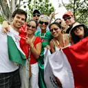 Sergio Perez (MEX) Sauber with his fans. Formula One World Championship, Rd14, Singapore Grand Prix, Race, Marina Bay Street Circuit, Singapore, Sunday, 23 September 2012