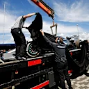 The car of race retiree Nico Rosberg (GER) Mercedes AMG F1 W05. Formula One World Championship, Rd9, British Grand Prix, Race Day, Silverstone, England, Sunday, 6 July 2014